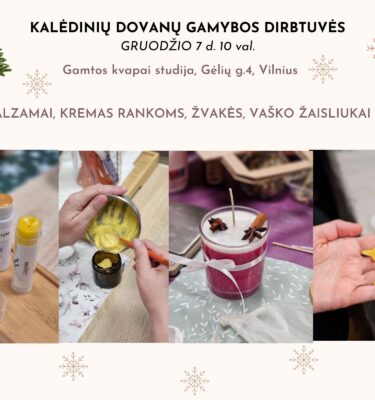 Dovanų gamybos dirbtuvės gruodžio 7 d.