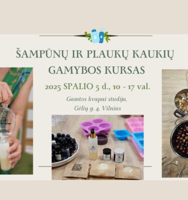 ŠAMPŪNŲ IR PLAUKŲ KAUKIŲ GAMYBOS KURSAS